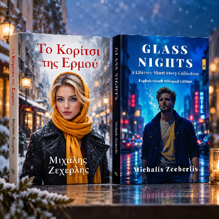 Τα βιβλία Το Κορίτσι της Ερμού και Glass Nights του Μιχάλη Ζεχερλή